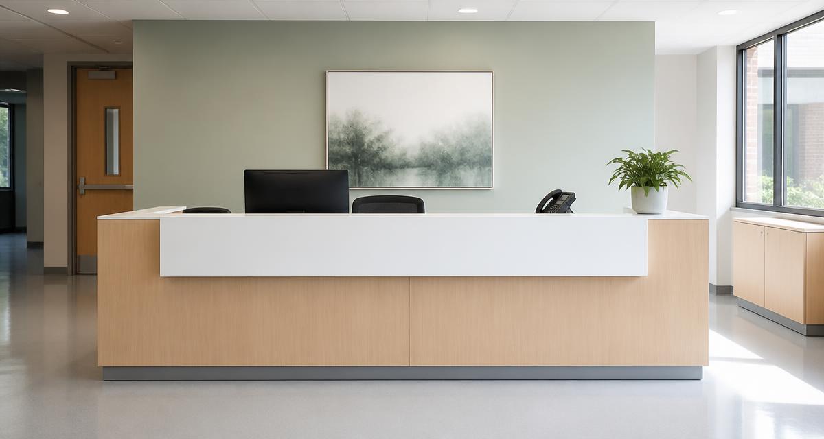 A quiet school front office